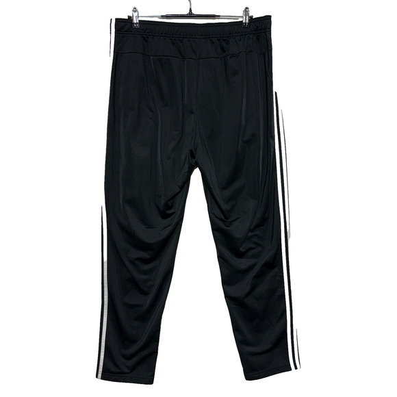 Adidas Track Pants Mens XL Black White Side Stripes Elastic Waist Measures 36X32 - Picture 2 of 9
